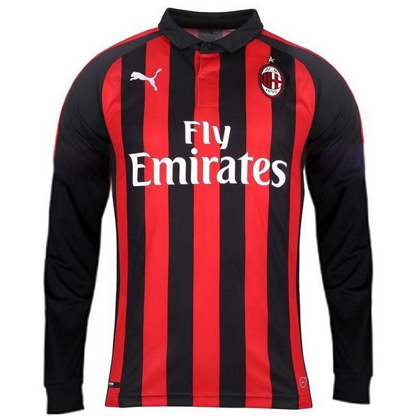 Maillot Football AC Milan Domicile ML 2018-19 Rouge